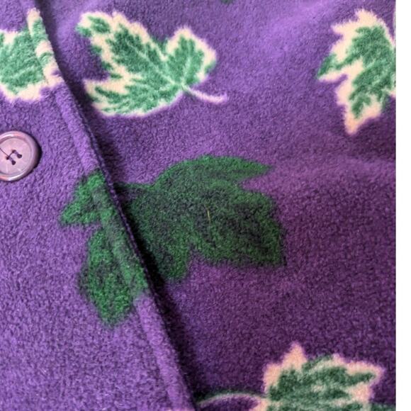 Vintage Purple and Green Fleece Jacket - Picture 4 of 5